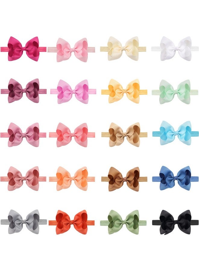 CELLOT Baby Girls Headbands Grosgrain Ribbon 4.5" Hair Bows Headband Big Bow Hair Bands For Toddler Pack Of 20 - Image 2