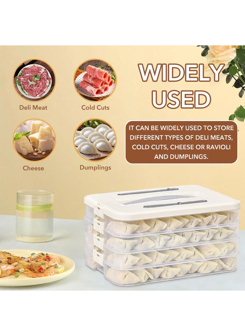 SUPVOX Supvox® Food Storage Container, BPA Free, Dumplings Box Storage Container with Lid & Handle, Stackable Fresh Box, Dessert Carrier Dumpling Container Cookie Transport Storage Container  - Image 2