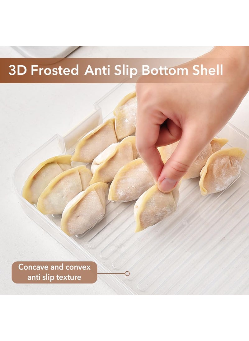 SUPVOX Supvox® Food Storage Container, BPA Free, Dumplings Box Storage Container with Lid & Handle, Stackable Fresh Box, Dessert Carrier Dumpling Container Cookie Transport Storage Container  - Image 3