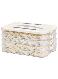 Supvox® Food Storage Container, BPA Free, Dumplings Box Storage Container with Lid & Handle, Stackable Fresh Box, Dessert Carrier Dumpling Container Cookie Transport Storage Container
