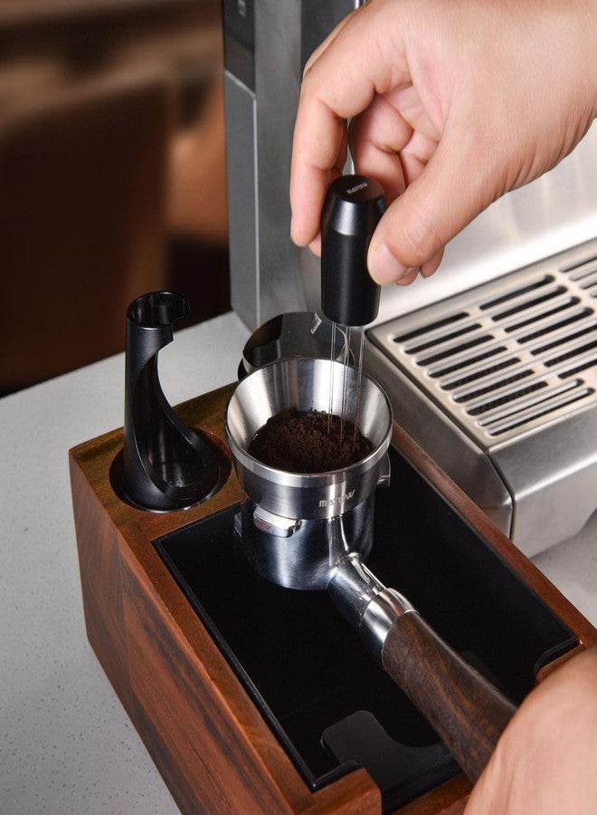 MATOW WDT Espresso Distribution Tool, MATOW 6 Prongs Coffee Needle Distribution Tool with Stand - Needle Espresso Distribution Stirrer - 0.4mm Thick Wires - Anodized Aluminum Handle and Stand - Image 2