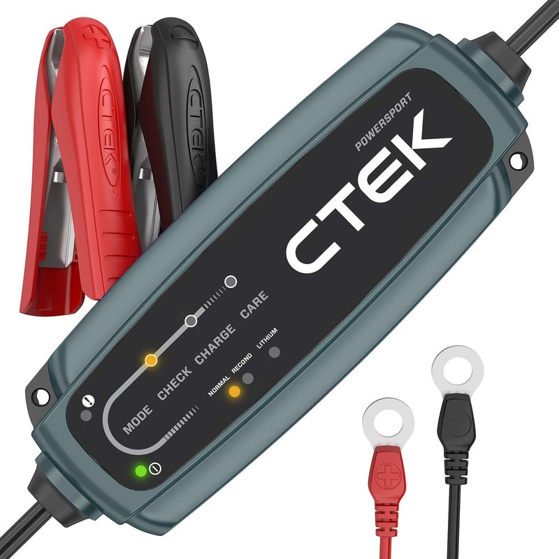 CTEK CT5 Powersport 12V Battery Charger for Motorcycles, ATVs, and Jet Skis - Lead-Acid and Lithium Batteries - Image 1