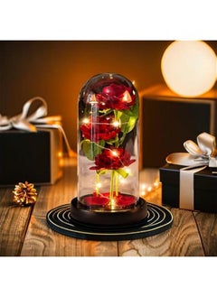 Generic Gifts for Mom, Luminous Glass Rose, Eternal Flower, Gifts for Her, Gifts for Lady, Wedding Gifts, Mother's Day, 's Day Gifts, Gifts for Girlfriend, Gifts for Wife, Three Buds Three Blessings  - Image 3