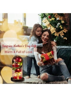Generic Gifts for Mom, Luminous Glass Rose, Eternal Flower, Gifts for Her, Gifts for Lady, Wedding Gifts, Mother's Day, 's Day Gifts, Gifts for Girlfriend, Gifts for Wife, Three Buds Three Blessings  - Image 5