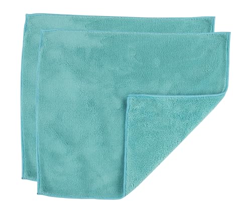 Casabella Microfiber 12" x 14" Cloth, Pack of 2, Blue Dusting, 2 Count - Image 2