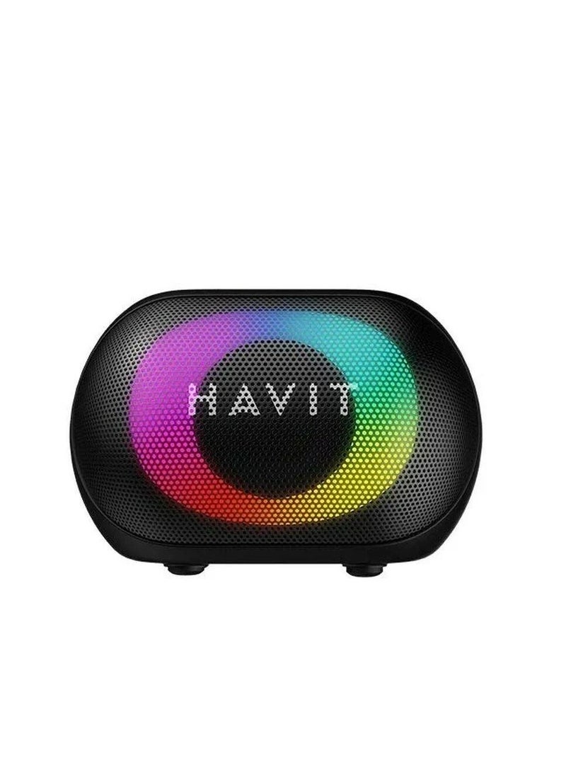 HAVIT SK885BT Wireless Bluetooth Speaker with RGB Lights, IPX5 Waterproof, 8W Sound, 11H Playtime - Image 1