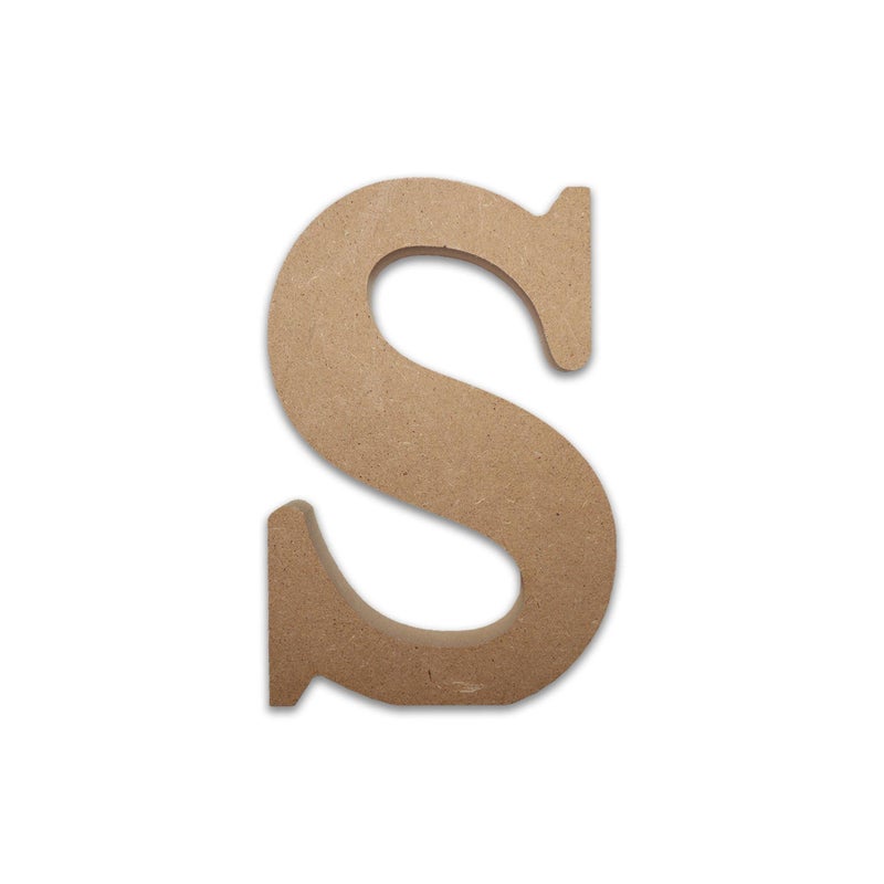 Snuz Habercrafts Large Wooden MDF Letter S (13cm High x 2cm Deep) - 1 Piece - Capital Letter - Perfect for Home Decor, Parties & Weddings - Image 2