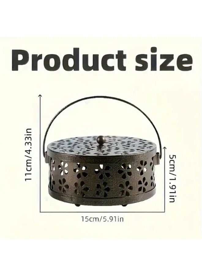 حامل البخور المضاد للبعوض بتصميم كلاسيكي منمّق بالزهور - Image 4