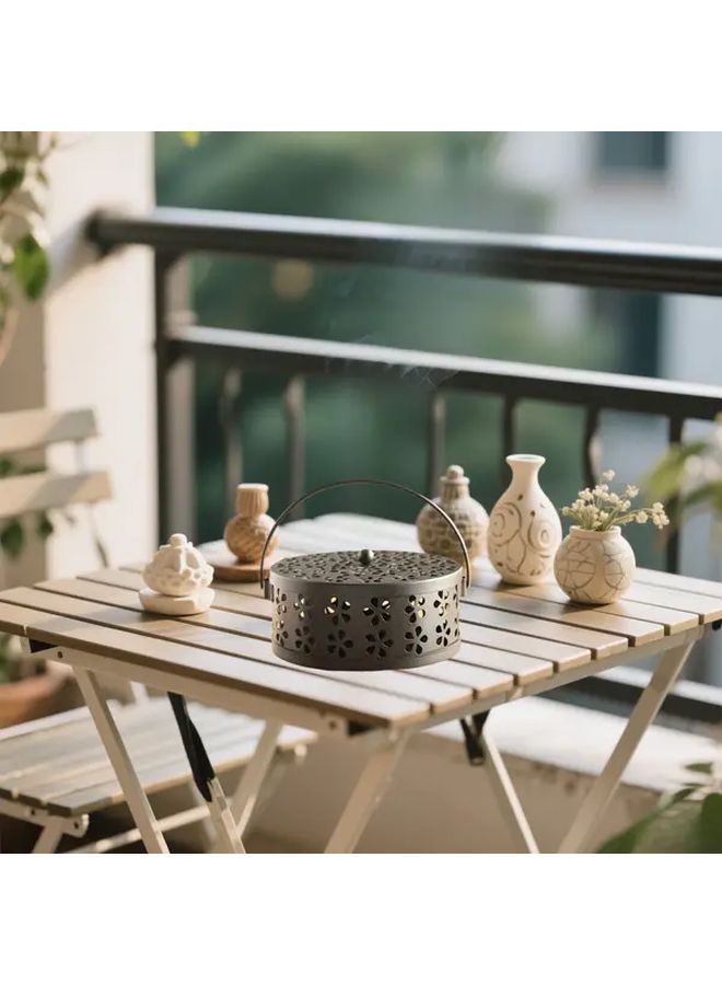 حامل البخور المضاد للبعوض بتصميم كلاسيكي منمّق بالزهور - Image 3