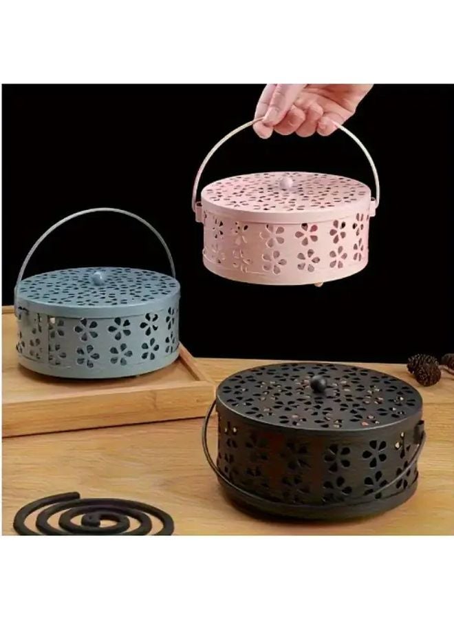 حامل البخور المضاد للبعوض بتصميم كلاسيكي منمّق بالزهور - Image 2