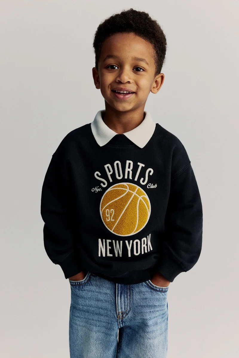 H&M Printed crew-neck sweatshirt