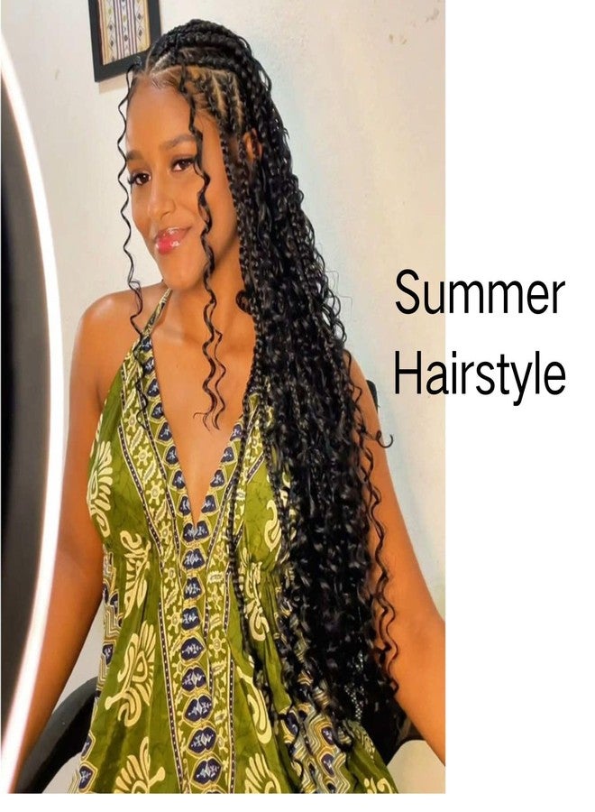 Leticia Braiding Hair Pre stretched Braid Synthetic Deep Wave Braiding Hair Extensions for Boho Bohemian Braids Black Color Ez Braid Yaki Itch Free - Image 2