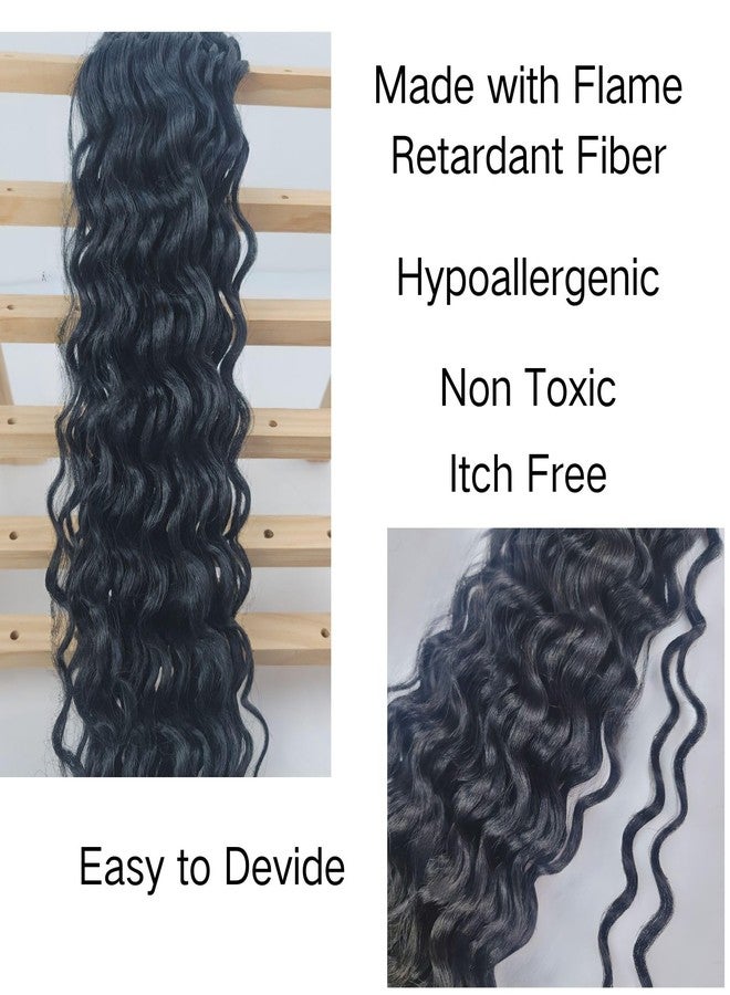 Leticia Braiding Hair Pre stretched Braid Synthetic Deep Wave Braiding Hair Extensions for Boho Bohemian Braids Black Color Ez Braid Yaki Itch Free - Image 5