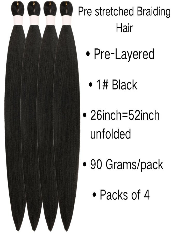 Leticia Braiding Hair Pre stretched Braid Synthetic Deep Wave Braiding Hair Extensions for Boho Bohemian Braids Black Color Ez Braid Yaki Itch Free - Image 3