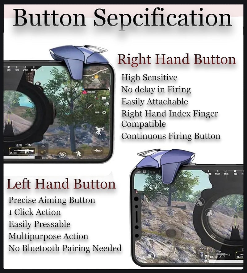 SUBTON BASICS PubG Trigger for TouchScreen Mobile Tablet Gaming External Button JoyStick| Compatible with All Mobile & Tablets - Image 5