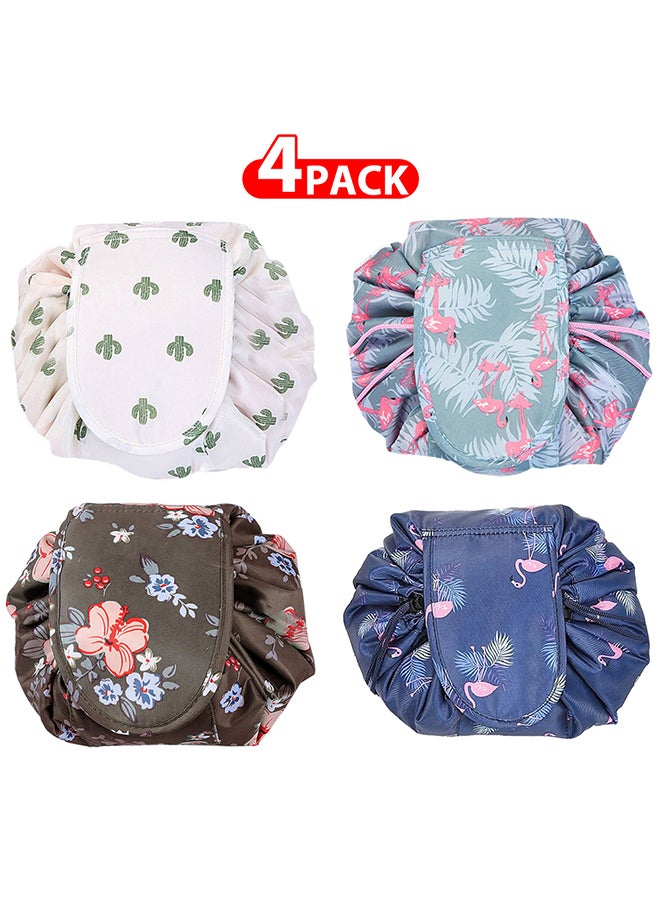 MARGOUN 4 Pack Drawstring Lazy Cosmetic Travel Bag Women Makeup Bag for Travel and Household to Storing Cosmetics - Image 1