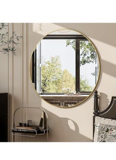 Generic Bathroom Mirror Full Length Mirror Makeup Mirror No Punching Required Full Body Mirror Vertical or Horizontal Hanging for Bathroom, Entrance, Livingroom, Corridor Walls（60*60CM）  - Image 2