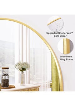 Generic Bathroom Mirror Full Length Mirror Makeup Mirror No Punching Required Full Body Mirror Vertical or Horizontal Hanging for Bathroom, Entrance, Livingroom, Corridor Walls（60*60CM）  - Image 5