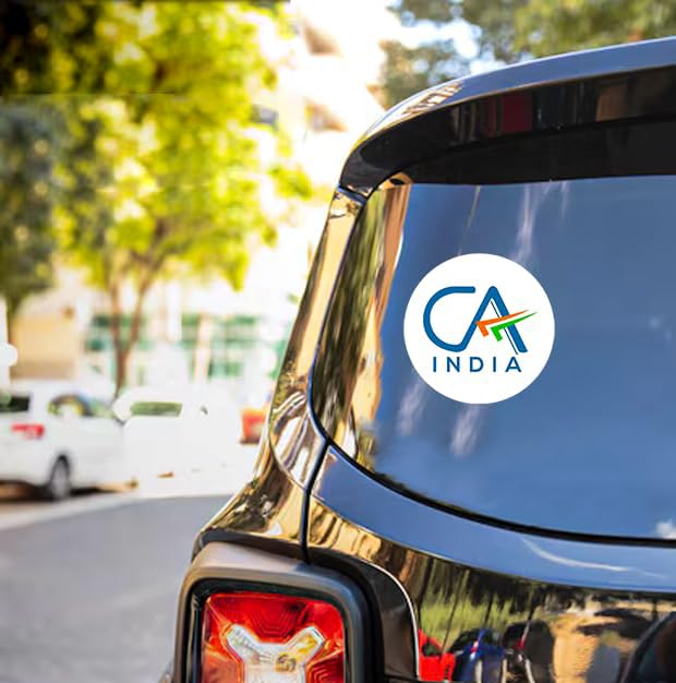 Deep Print Mart CA Logo Sticker - Charted Accountant Sticker (Pack of 8) for Car & Office - Vinyl, Waterproof, Self-Adhesive Sticker Compatible with All Plain Surfaces - Image 5