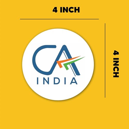 Deep Print Mart CA Logo Sticker - Charted Accountant Sticker (Pack of 8) for Car & Office - Vinyl, Waterproof, Self-Adhesive Sticker Compatible with All Plain Surfaces - Image 3