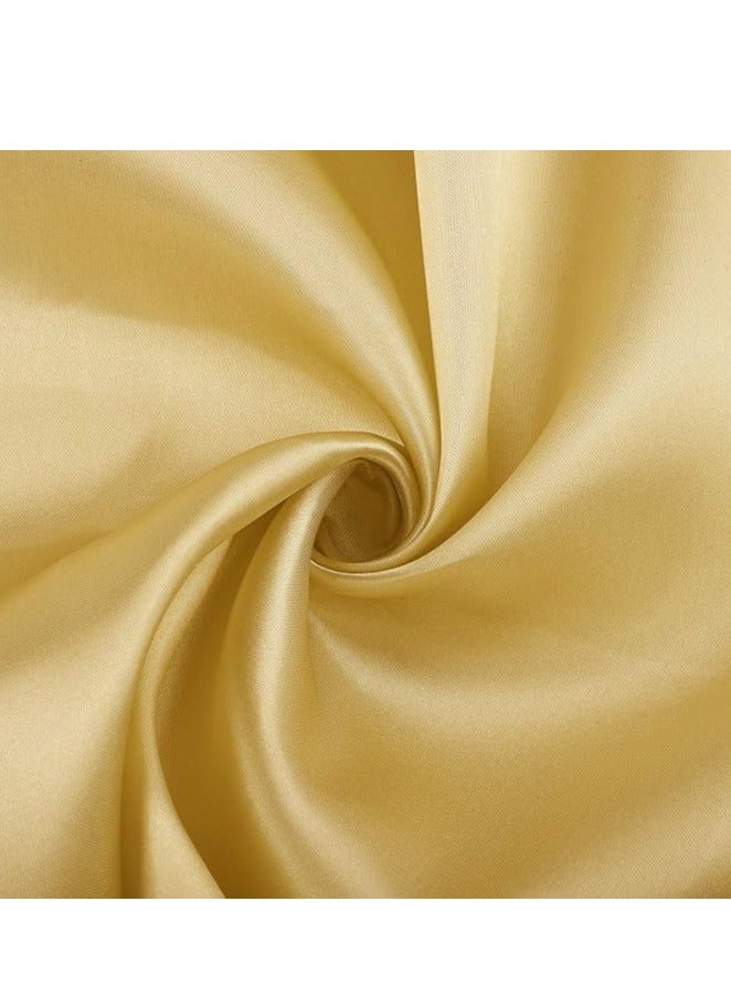 10 Pieces Satin Napkins Soft Dinner Napkins Square Table Napkins 17 x 17 Inches for Restaurant Weddings Party Dinner Decoration (Gold) - Image 4
