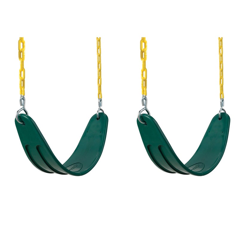 Swing-N-Slide SwingNSlide WS 4773 Extreme Heavy Duty Swing Seat Set Outdoor Playground Swings with Coated Chains Quick Links Green Pack of 2 - Image 4