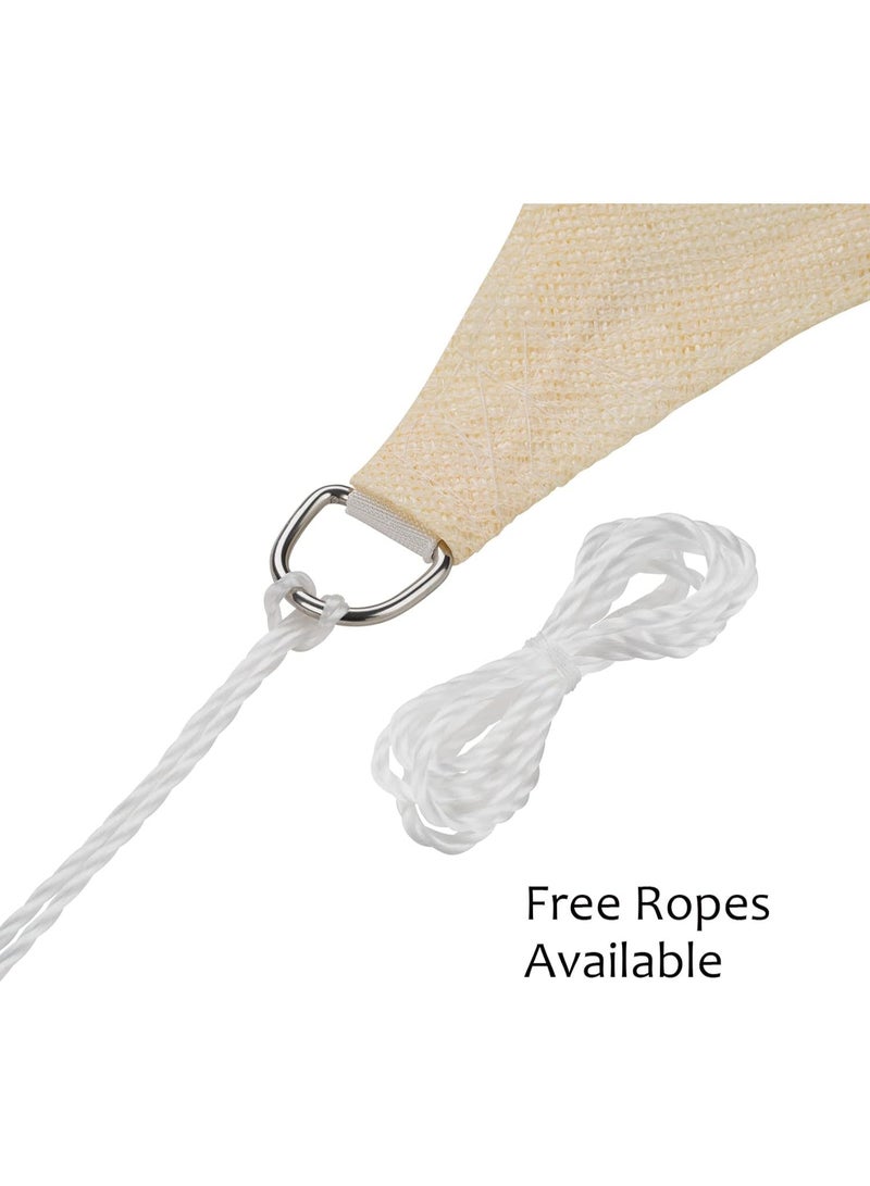 AIWANTO Triangle Sun Shade Sail – 98% UV Block HDPE Breathable Outdoor Canopy Awning for Garden, Patio, Balcony, Backyard & Pool Shade (4x4x4m, Beige) - Image 4