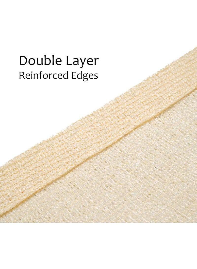 AIWANTO Triangle Sun Shade Sail – 98% UV Block HDPE Breathable Outdoor Canopy Awning for Garden, Patio, Balcony, Backyard & Pool Shade (4x4x4m, Beige) - Image 5