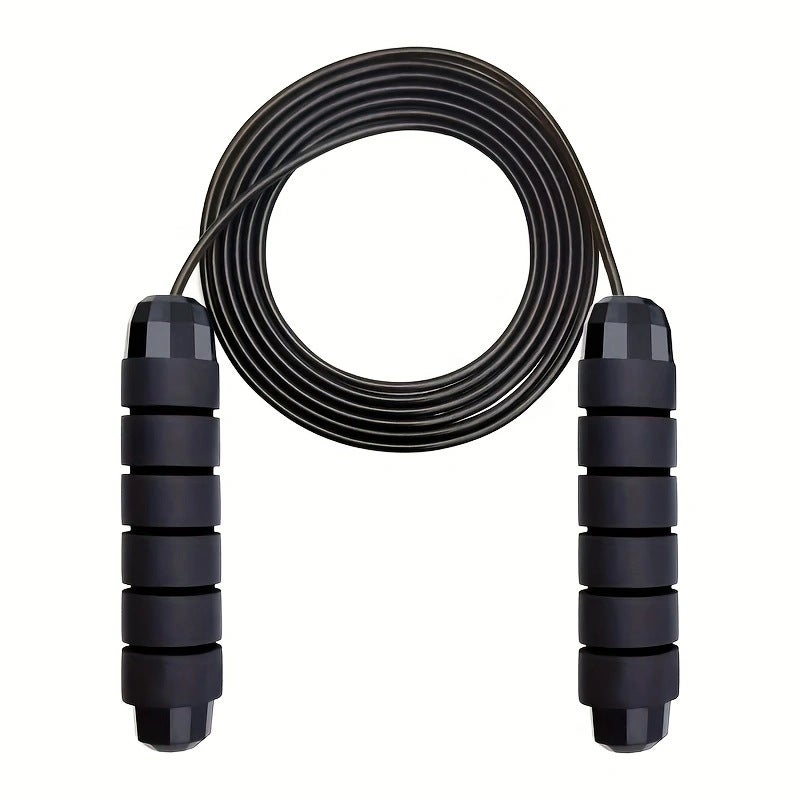 Adjustable Steel Wire Skipping Rope, PVC Coated, Bearing, Foam Handle - Image 1