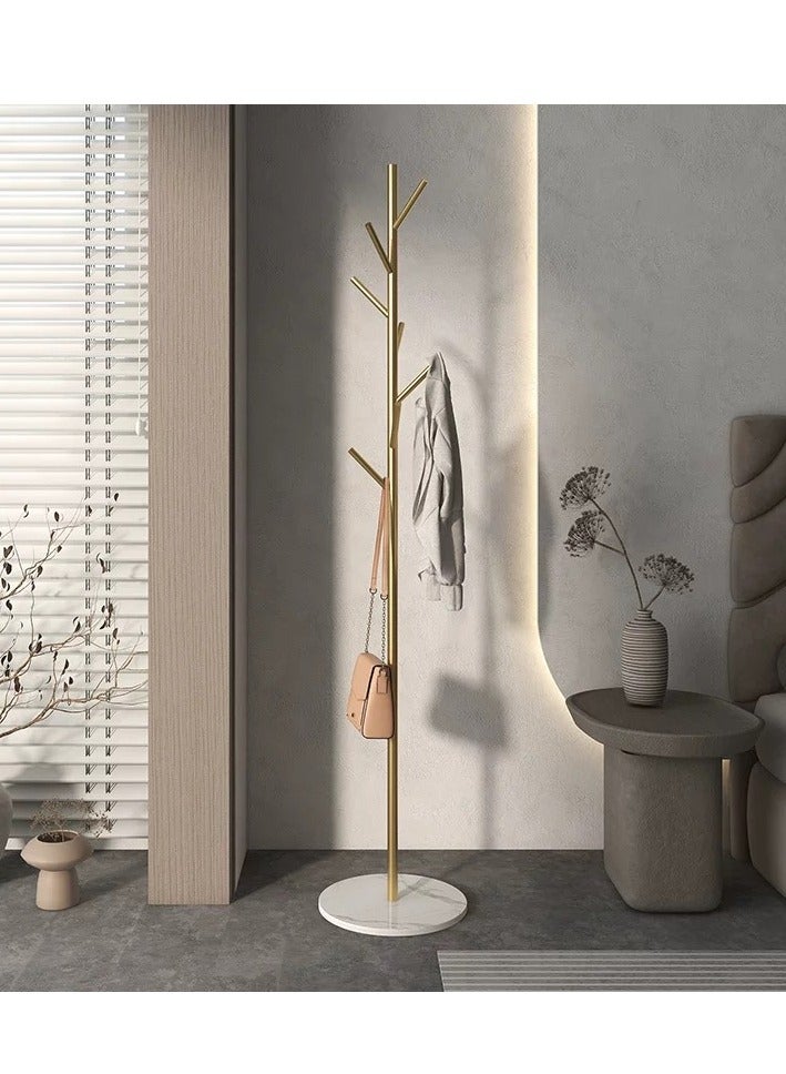 Coat Rack Metal Freestanding Coat Rack with Natural Marble Base and 6 Hooks for for Bags, Coats, and Hats Sturdy Coat Tree for Entryway, Hallway, Bedroom, Office  - Image 2
