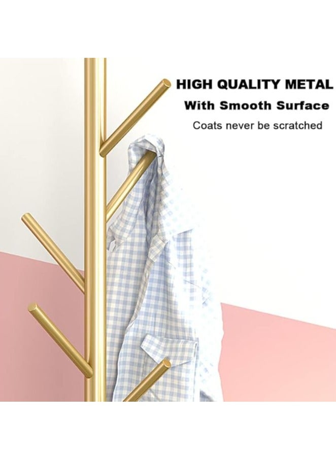 Coat Rack Metal Freestanding Coat Rack with Natural Marble Base and 6 Hooks for for Bags, Coats, and Hats Sturdy Coat Tree for Entryway, Hallway, Bedroom, Office  - Image 5