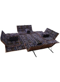 Cady One A heritage floor seating set consisting of 9 pieces, suitable for travel, land trips, and the garden. A ground camping mattress set with four perches and 4 chairs, 120 cm in size, and a high-quality cloth rug, 2*2 meters in size, sufficient for 8 people.  - Image 2