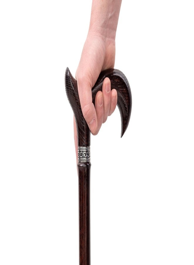Dr Watson Dr. Watson Prestige Derby Walking Cane - Handcrafted Oak Wood Cane with Incrusted Stainless Steel Collar (Wenge) - Image 4