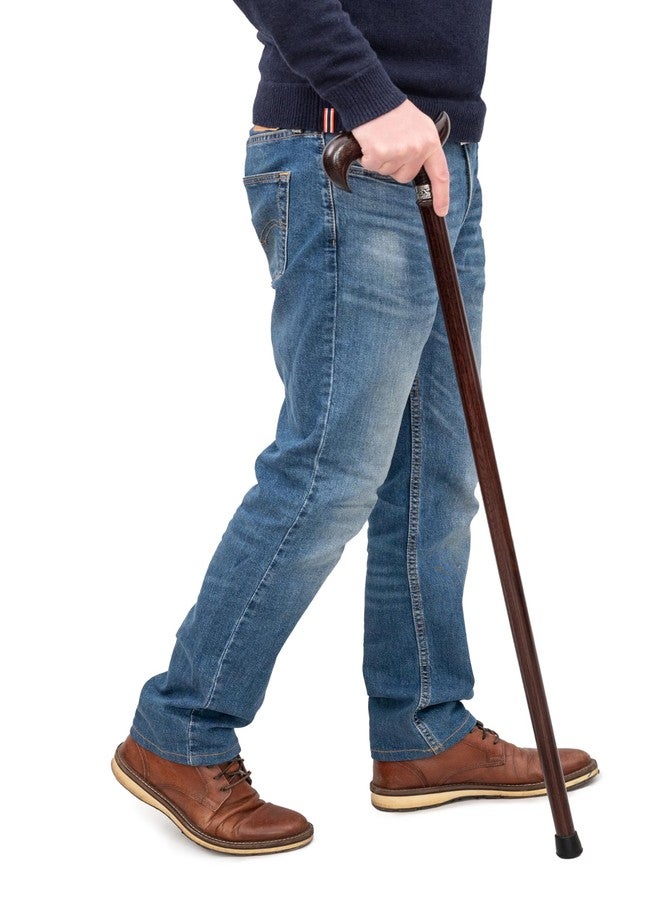 Dr Watson Dr. Watson Prestige Derby Walking Cane - Handcrafted Oak Wood Cane with Incrusted Stainless Steel Collar (Wenge) - Image 5