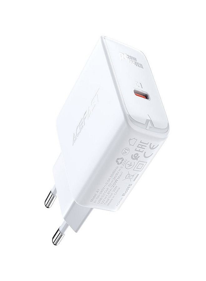 ACEFAST Fast Charge Wall Charger A1 PD3.0 20W (1xUSB-C) EU White - Image 3