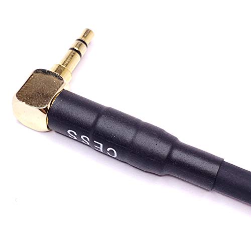 CNCESS CESS-067 Short 3.5mm Audio Shielded Patch Cable for Stacking DAP and Amplifier, Right-Angle 3-Inch - Image 4