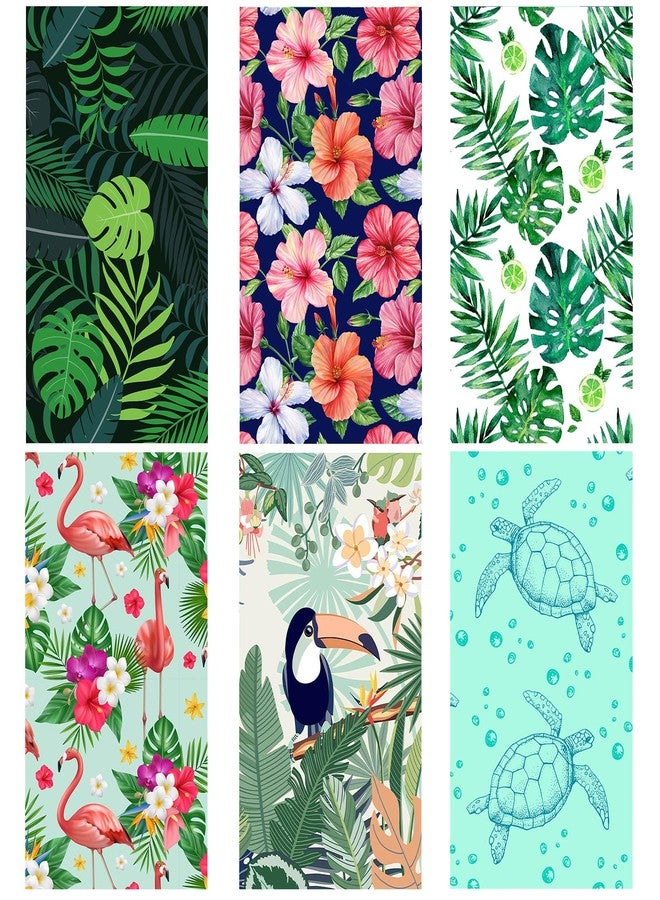 FuWeave 6 Pcs 72 x 36 Microfiber Oversized Beach Towels Large Absorbent Thin Compact Lightweight Sand Free Quick Dry Towels Pack for Travel Pool Yoga Gym Sports Beach Accessories(Hawaii) - Image 1