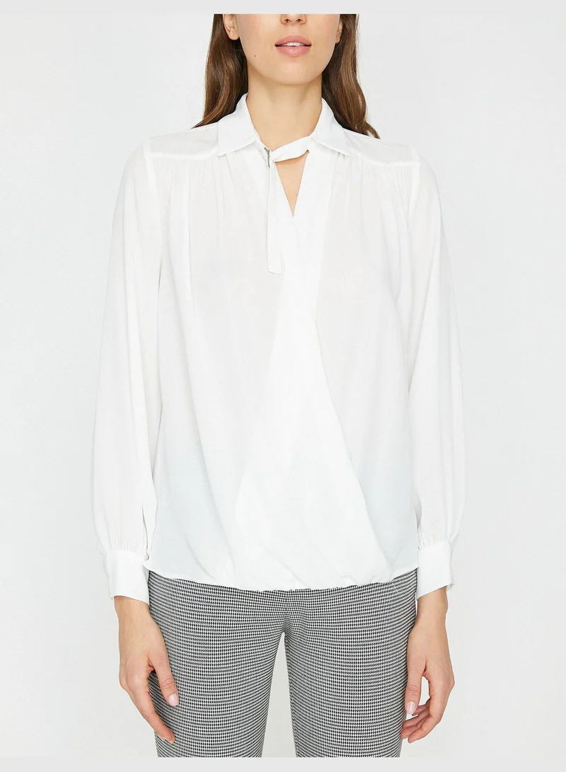 KOTON Neck Detailed Blouse