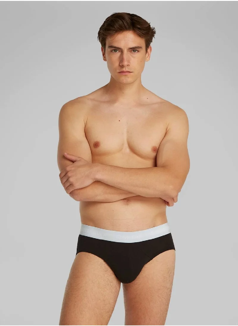 CALVIN KLEIN Men's 3 Pack Briefs - Cotton Stretch - Cotton, Black