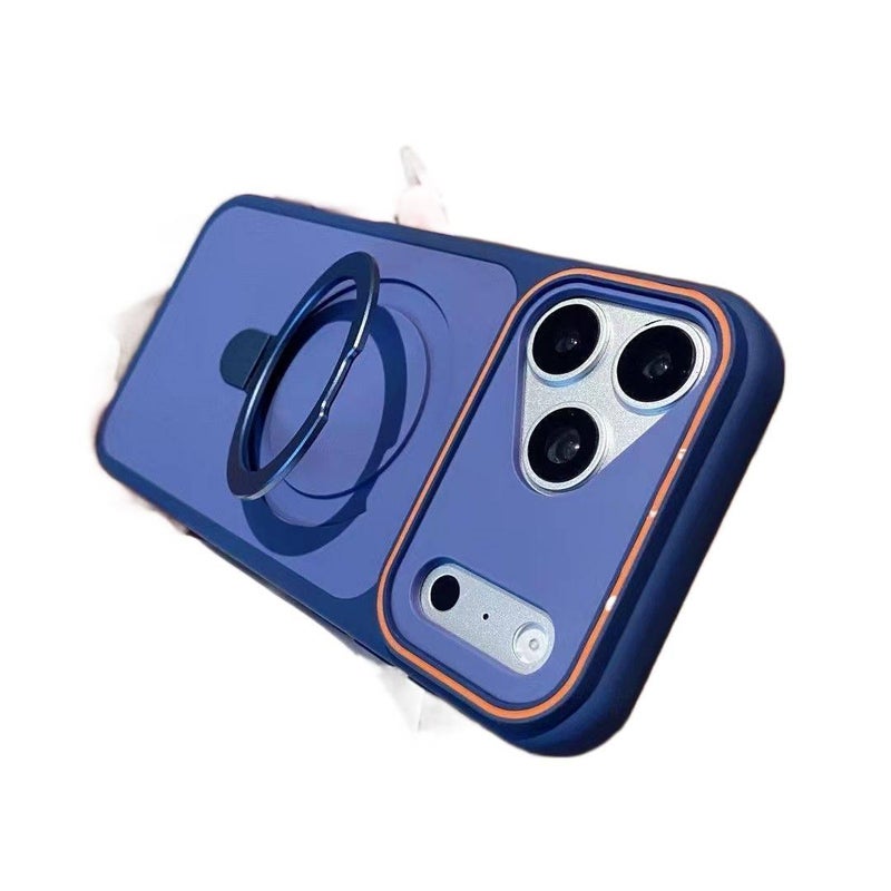 غطاء MagSafe بAcrylic لـ iPhone 12 مع حماية من السقوط وحامل قائم مع مقاوم للصدمات مع مغناطيس قوي مع تصميم ثنائي اللون باللون أسود مغناطيسي بوظيفة حامل من الأكريليك - Veloris - Image 3