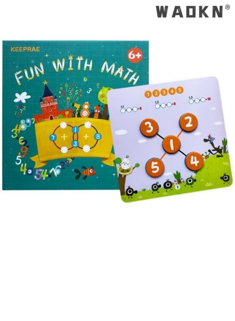 WAOKN Kids Funny Sudoku Game Set Logical Thinking Training Early Education Educational Toy Happy Math Series Advanced Difficulty Suitable for Children Above 6 Years Old 