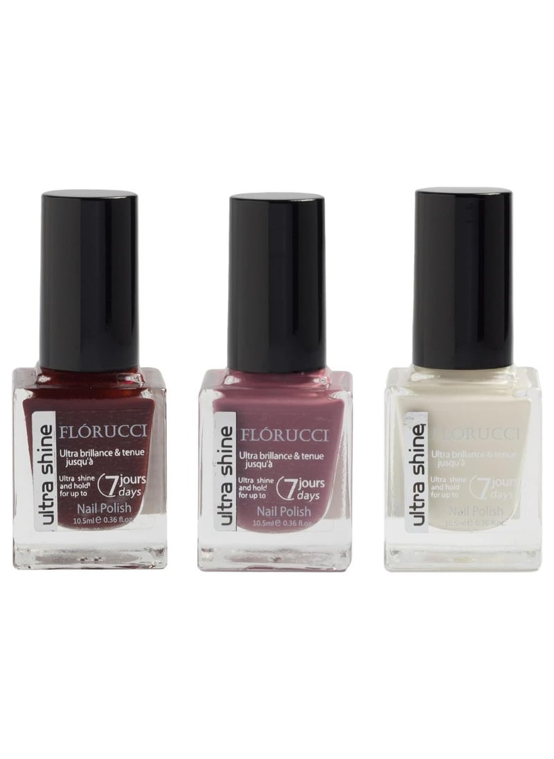FLORUCCI Florucci Nail Polish Set 3 Colors Multicolor 10 * 3ml 