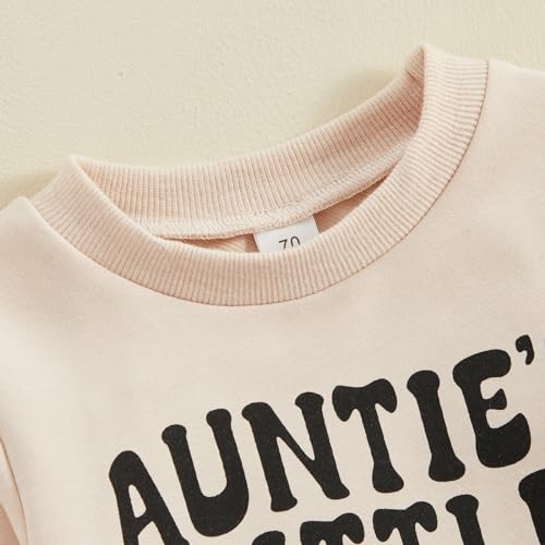 SAYOO Aunties Bestie Baby Clothes Gender Neutral Baby Boy Girl Long Sleeve Sweatshirt Pullover Pant Fall Solid Color Outfit (K Black, 0-6 Months) - Image 5
