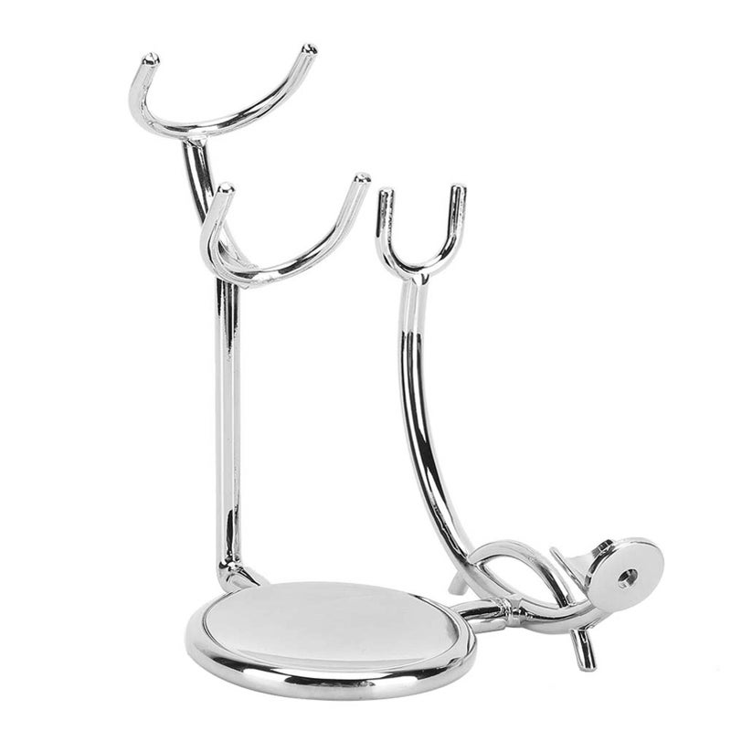 Manual Razor Shaving Brush Soap Bowl Stand Electroplating Metal Shaving Knife Stand - Image 2