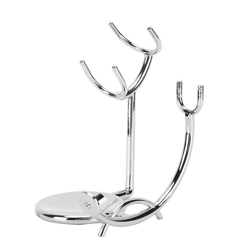 Manual Razor Shaving Brush Soap Bowl Stand Electroplating Metal Shaving Knife Stand - Image 3