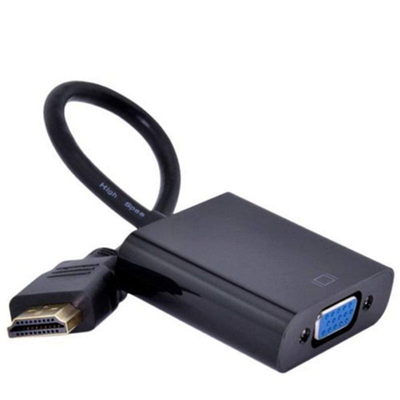 Built-in IC PC DVD HDTV TV1080P HDMI Male to VGA Female Video Converter Adapter Cable [Black] - Image 2