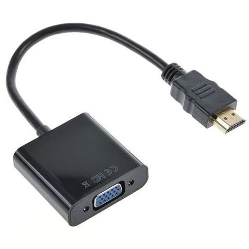 Built-in IC PC DVD HDTV TV1080P HDMI Male to VGA Female Video Converter Adapter Cable [Black] - Image 1