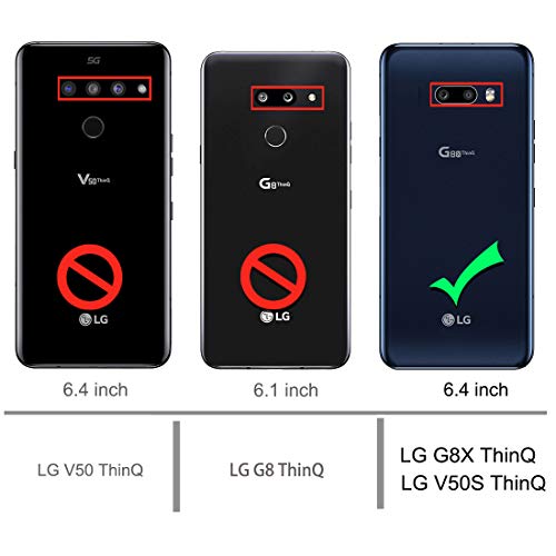 Osophter غطاء Osophter لهاتف LG G8X Thinq و LG V50S Thinq، غطاء هاتف مرن من TPU مطاطي مع امتصاص للصدمات لحماية كاملة لجسم الهاتف باللون الأزرق - Image 2
