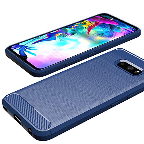 Osophter غطاء Osophter لهاتف LG G8X Thinq و LG V50S Thinq، غطاء هاتف مرن من TPU مطاطي مع امتصاص للصدمات لحماية كاملة لجسم الهاتف باللون الأزرق - Image 4