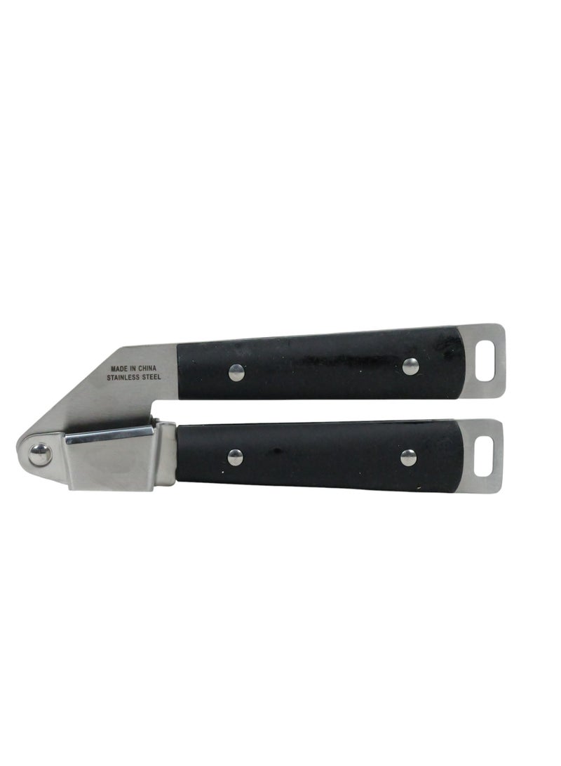 Stainless Steel Garlic Press with Black Handle, Heavy Duty Kitchen Mincer Tool  - Image 1